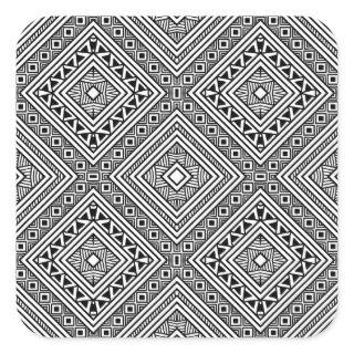 Seamless Ethnic Pattern Square Sticker