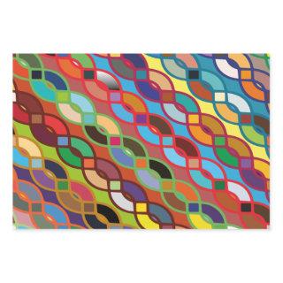 Seamless Geometric Multicolor Chain Pattern  Sheets