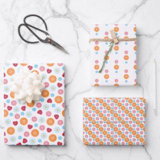 Seamless pattern of bright buttons for sewing  sheets
