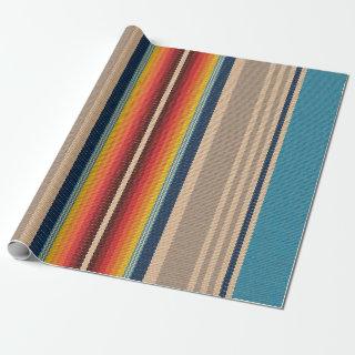 Seamless pattern with colorful serape stripes