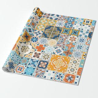 Seamless pattern with with Portuguese tiles. illus