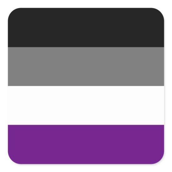 Seamless Repeating Asexual Pride Flag Pattern Square Sticker