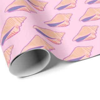 Seashell Simple Sea Ocean Pattern Purple Pink Gift