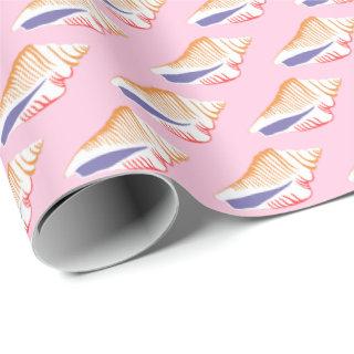 Seashells Simple Sea Ocean Pattern Gift Pink Purpl