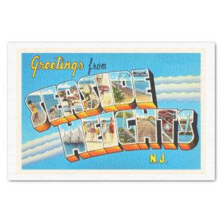 Seaside Heights New Jersey NJ Vintage Postcard- Tissue Paper