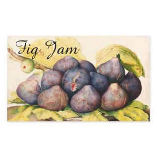 SEASON'S FRUITS / FIGS Preserve Canning Jar Rectangular Sticker