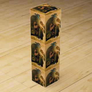 SEASON'S FRUITS -PROSPERITY HANGED GRAPES Rustic Wine Box