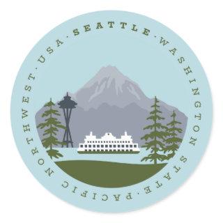 Seattle  classic round sticker