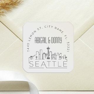 Seattle Skyline | Pre-Addressed Envelope Seal