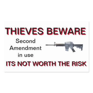 Second Amendment Colt AR-15 security sticker