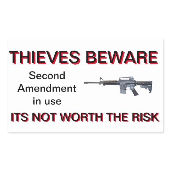 Second Amendment Colt AR-15 security sticker