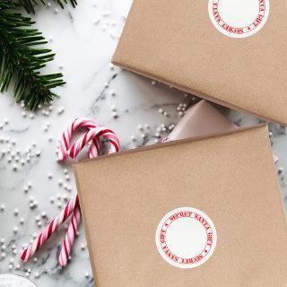 Secret Santa Blank Christmas Holiday Gift Stickers