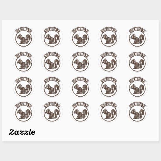 Secret Squirrel - Distressed - Type 1 Classic Round Sticker