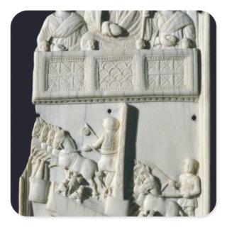 Section of a diptych square sticker