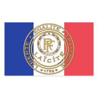 secular French flag Rectangular Sticker