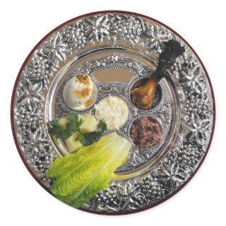 Seder Plate Classic Round Sticker