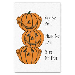 See No Hear No Speak No Evil Pumpkins Tissue Paper