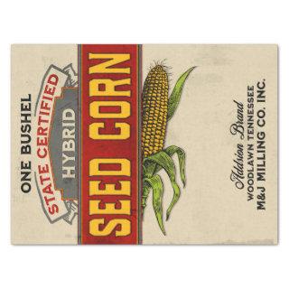 Seed Corn Vintage Style Feed Sack Tissue Paper