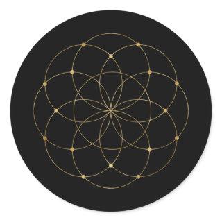 Seed of Life Sacred Geometry  Classic Round Sticker