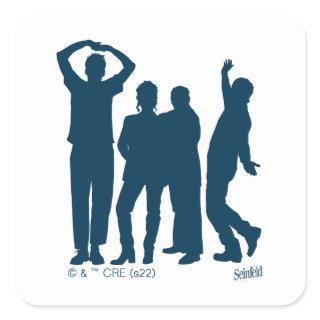 Seinfeld | Group Silhouette Graphic Square Sticker