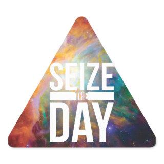 Seize the Day Nebula Triangle Sticker