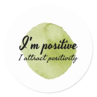 self acceptance motivational affirmations classic round sticker