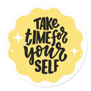 Self-Care Classic Round Sticker