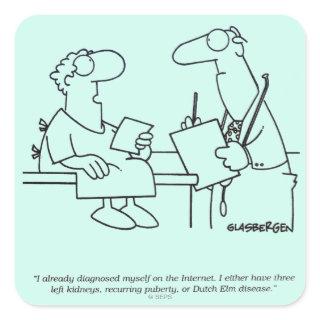 Self-Diagnosis Square Sticker