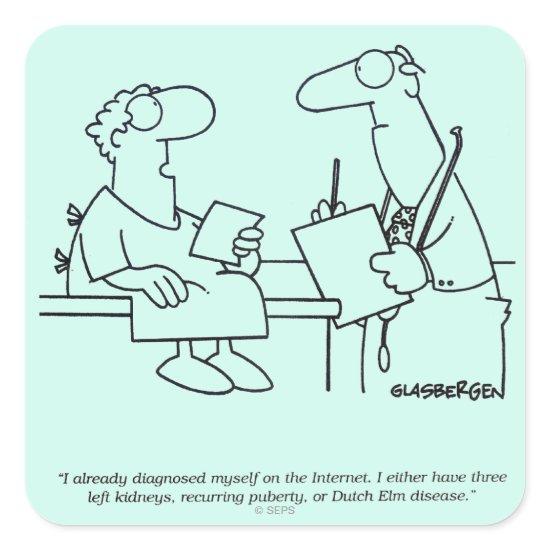 Self-Diagnosis Square Sticker