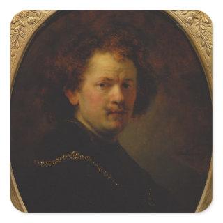Self Portrait, 1633 Square Sticker