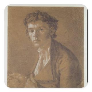 Self Portrait, 1802 Square Sticker