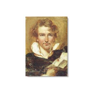 Self Portrait, 1823 (oil on paper on panel) Canvas Print