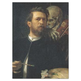 Self-Portrait With Death as a Fiddler (by Böcklin) Tissue Paper