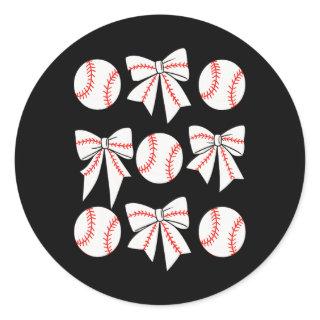 Sell Coquette Bow Sell Mom Mothers Day Sell Mama 1 Classic Round Sticker