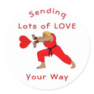Sending Lots of Love Your Way Classic Round Sticker