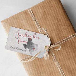 Sending Love From Texas - Valentine's Day Gift Tags