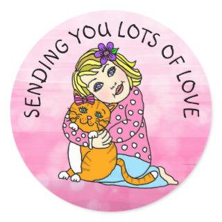 Sending you Lots of Love Classic Round Sticker
