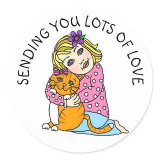 Sending you Lots of Love Classic Round Sticker