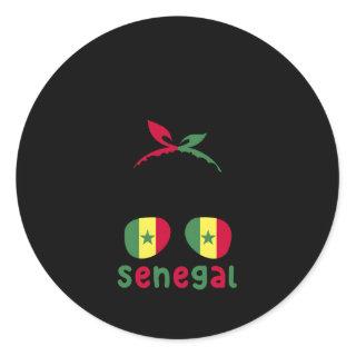 Senegal Afro Hair Senegal Roots Proud Senegalese Classic Round Sticker