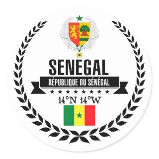 Senegal Classic Round Sticker