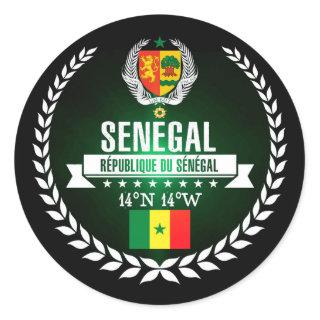 Senegal Classic Round Sticker