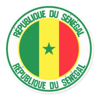 Senegal Round Emblem Classic Round Sticker