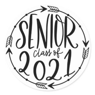 Senior Class Of 2021 Classic Round Sticker