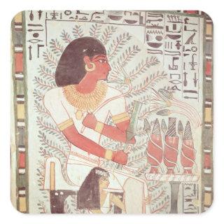 Sennefer seated with his wife,from Tomb Square Sticker