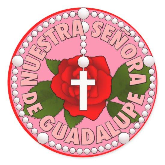 Señora de Guadalupe Classic Round Sticker