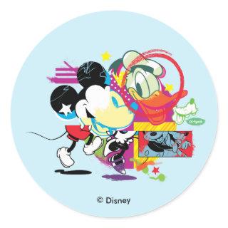 Sensational 6 | A Modern Collage Design Classic Round Sticker