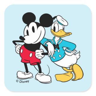 Sensational 6  | Mickey Mouse & Donald Duck Square Sticker