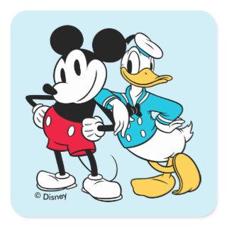 Sensational 6  | Mickey Mouse & Donald Duck Square Sticker