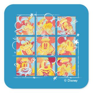 Sensational 6 | Mickey Mouse & Minnie Mouse Square Sticker