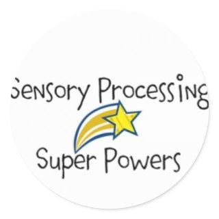 Sensory Power! Yellow Star Classic Round Sticker